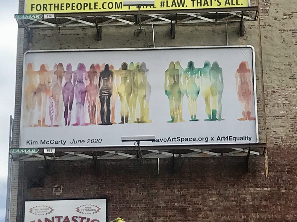 Billboard for ART4EQUALITY, SaveArtSpace, Brooklyn